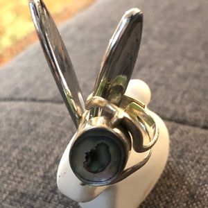 Ring two-sides two stones